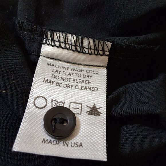 Jarbo Womens Long Sleeve Black Button-Up Tunic Shirt Euro 40 US 8 Minimalist - Picture 7 of 7